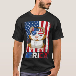 Funny Merica Guinea Pig American Flag Patriotic 4t T-Shirt