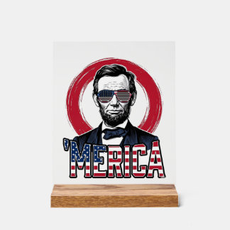 Funny Merica Patriotic President Vintage Vector De Acrylic Sign