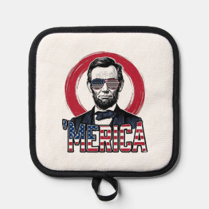 Funny Merica Patriotic President Vintage Vector De Pot Holder