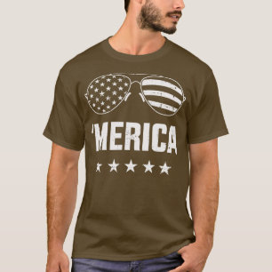 Funny merica with sunglasses and for 4th of July T-Shirt