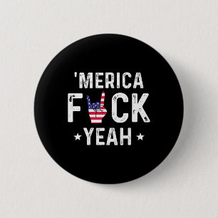 Funny Merica Yeah 4th Of July 6 Cm Round Badge