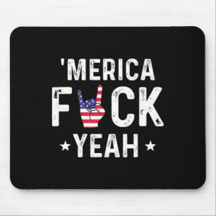 Funny Merica Yeah 4th Of July Mouse Mat
