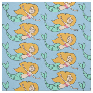Funny Mermaid custom colour fabric