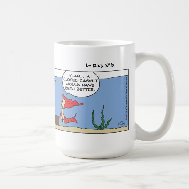 Funny Mermaid Funeral Mug (Right)