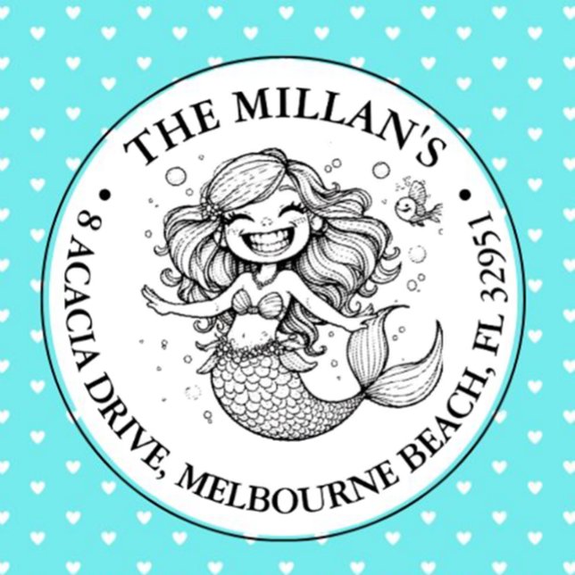 Funny Mermaid Pool Party  theme Self-inking Stamp (Add a splash of joy to your celebrations with our funny mermaid party theme self-inking stamp)