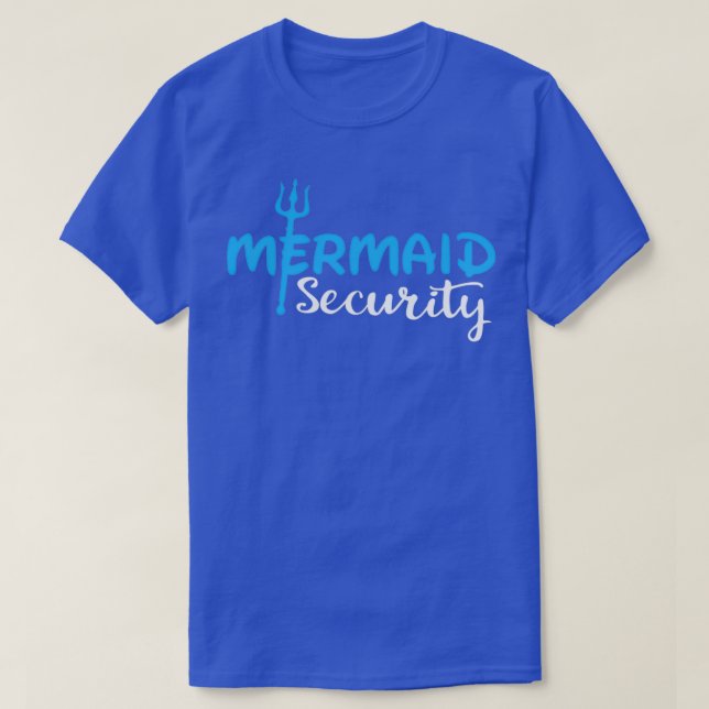 Funny Mermaid Security T-Shirt (Design Front)