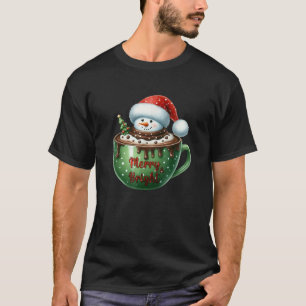 Funny Merry and Bright Christmas Gingerbread Man H T-Shirt