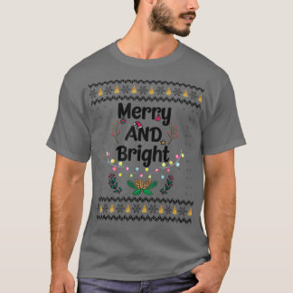 Funny Merry and Bright Christmas Lights Xmas Holid T-Shirt