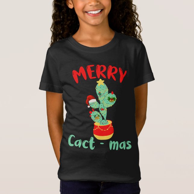 FUNNY MERRY CACTMAS - CACTUS CHRISTMAS FUN T-Shirt (Front)