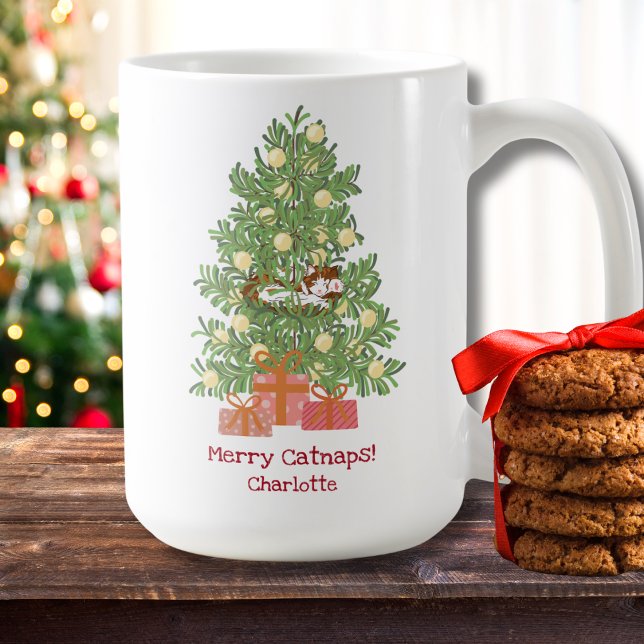 Funny Merry Catnaps! Cat Lover Holidays Coffee Mug (Creator Uploaded)