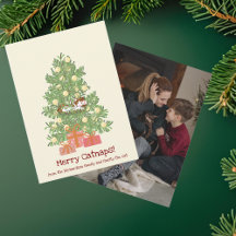 Funny Merry Catnaps! Cat on Chistmas Tree