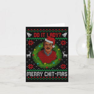 Funny Merry Chit-mas Ugly Christmas Sweater Card