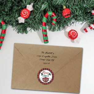 Funny "Merry Christ Mask" Modern Holiday Classic Round Sticker