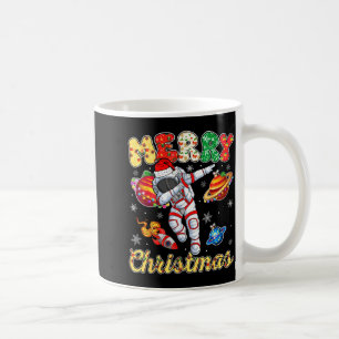 Funny Merry Christmas Astronaut Dabbing Space Snow Coffee Mug