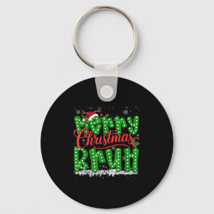 Funny Merry Christmas Bruh Holiday Meme Mens Boys Key Ring