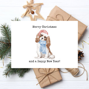 Funny Merry Christmas Dog Foil Holiday Postcard
