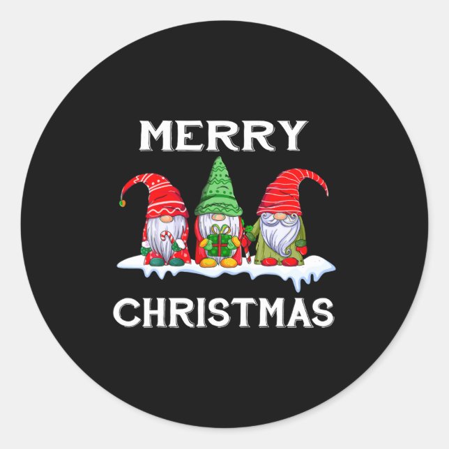 Funny Merry Christmas Family Matching Xmas New Yea Classic Round Sticker (Front)