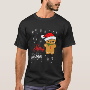Funny Merry Christmas Gingerbread Man Costume Men  T-Shirt