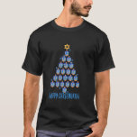 Funny Merry Christmas Happy Hanukkah Christmas Tre T-Shirt<br><div class="desc">Funny Merry Christmas Happy Hanukkah Christmas Tree Dreidel</div>