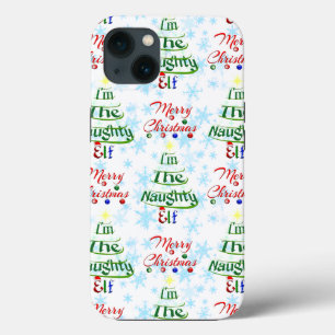 Funny Merry Christmas Holiday Naughty Elf iPhone 13 Case