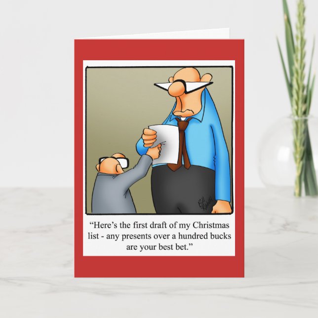 Funny Merry Christmas Humor Greeting Card (Front)