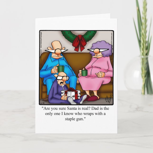 Funny Merry Christmas Humour Greeting Card (Front)