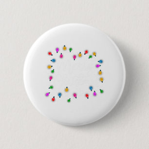 Funny Merry Christmas Lights Xmas Family Men Women 6 Cm Round Badge