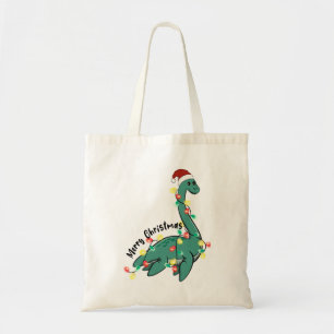 Funny Merry Christmas Lochness Monster Tote Bag