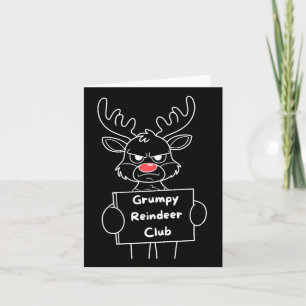 Funny Merry Christmas Mpy Reindeer Club Festive Re Card