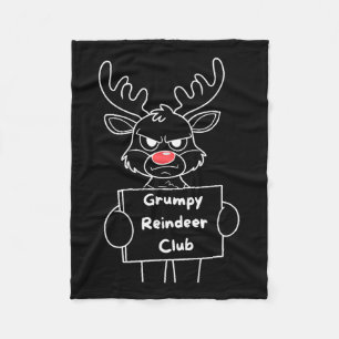Funny Merry Christmas Mpy Reindeer Club Festive Re Fleece Blanket