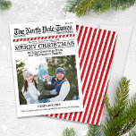 Funny Merry Christmas One Photo North Pole News  Holiday Card<br><div class="desc">Extra Extra read all about it. The North Pole Times brings you the latest and greatest news articles from the North Pole, Greetings to everyone with this loveable and fun way to send Merry Christmas and Happy Holidays greetings to you and yours. This design allows you to add so much...</div>