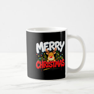 Funny Merry Christmas Reindeer Xmas Family Men &am Coffee Mug