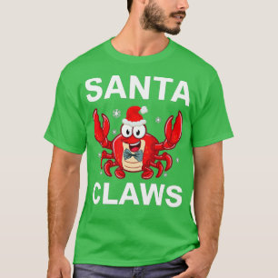 Funny Merry Christmas Santa Claw Crab Crustacean C T-Shirt