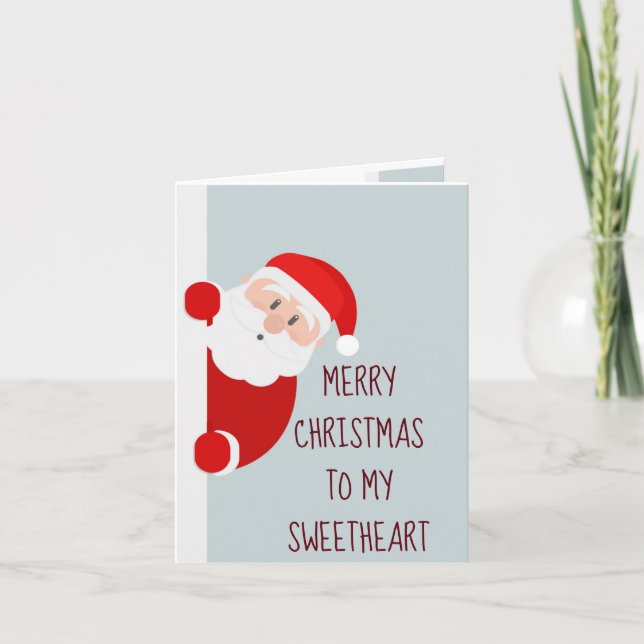 Funny Merry Christmas Sweetheart Nice List Card (Front)