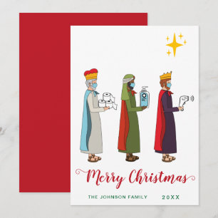 Funny Merry Christmas Three Kings Greeting Holiday Card