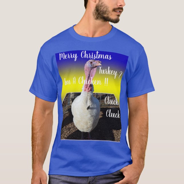 Funny Merry Christmas Turkey, T-Shirt (Front)