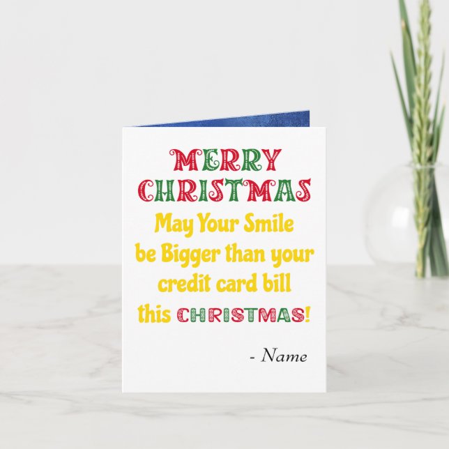 Funny Merry Christmas Wishes Holiday Card (Front)