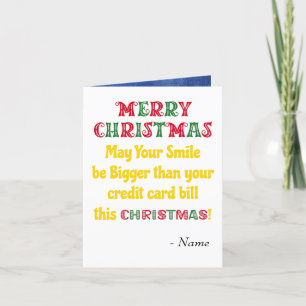 Funny Merry Christmas Wishes Holiday Card