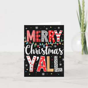 Funny Merry Christmas Y All Party Santa Xmas Light Card