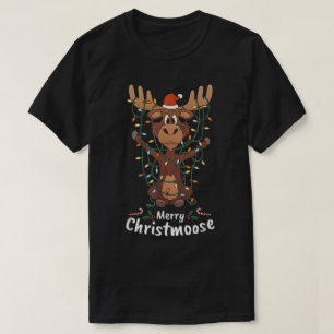 Funny Merry Christmoose   Cute Christmas Moose T-Shirt