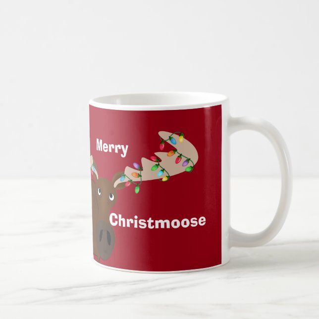 Funny Merry ChristMoose Holiday Mug (Right)