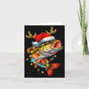 Funny Merry Fishmas B Fish Fishing Christmas Xmas Card