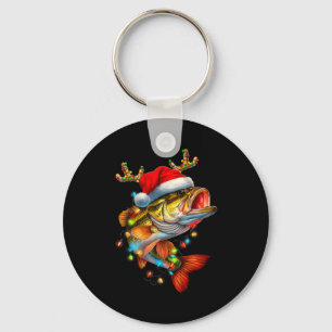 Funny Merry Fishmas B Fish Fishing Christmas Xmas Key Ring
