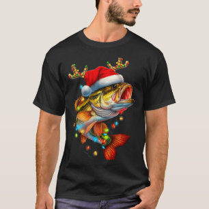 Funny Merry Fishmas B Fish Fishing Christmas Xmas T-Shirt