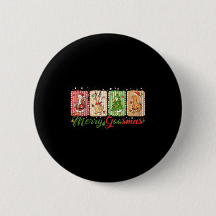 Funny Merry Goosemas Christmas Duck Silly Goose Me 6 Cm Round Badge