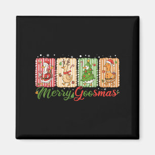 Funny Merry Goosemas Christmas Duck Silly Goose Me Magnet