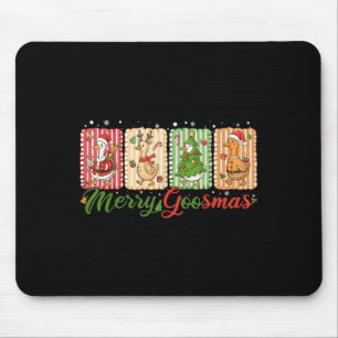 Funny Merry Goosemas Christmas Duck Silly Goose Me Mouse Mat