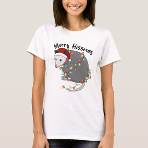 Funny Merry Hissmas Opossum T-Shirt
