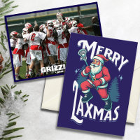 Funny Merry Laxmas Lacrosse Team Christmas Photo