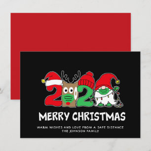 Funny Merry Quarantine Christmas 2021 Greeting Holiday Card